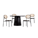 Set of Round Wooden Dining