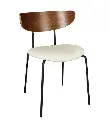 Ecru Velvet Chairs(2 Set)